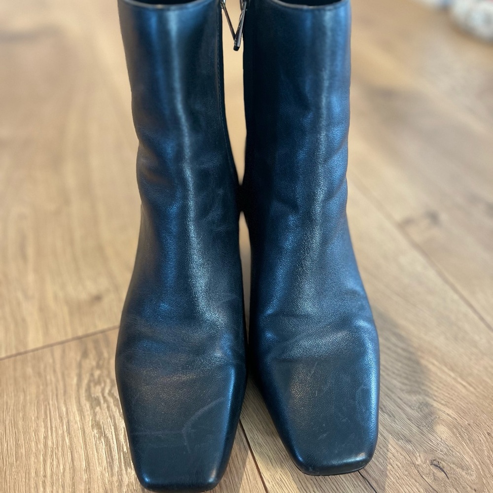 Black Leather Ankle Boots